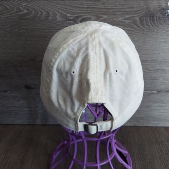 Nike Just Do It Hat Cap Swoosh Logo Adult White Adjustable Buckle - Picture 4 of 6